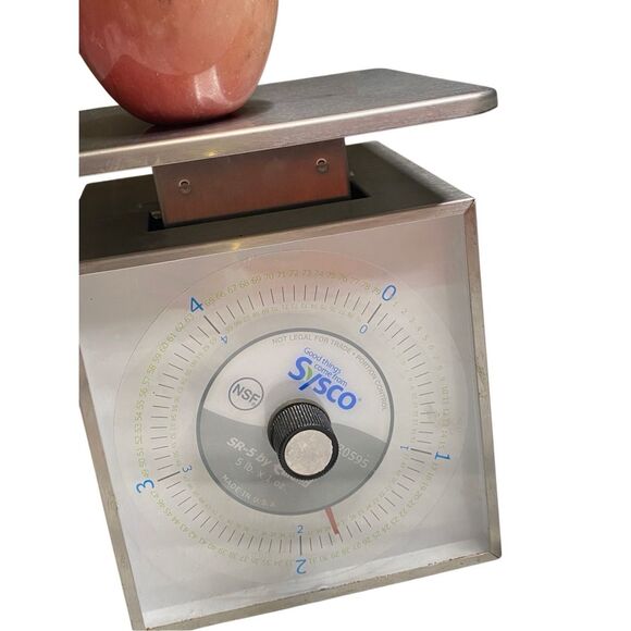 Vintage Apple Paper Weight Brass Alabaster Stone Teacher Office Business Home - Picture 10 of 10